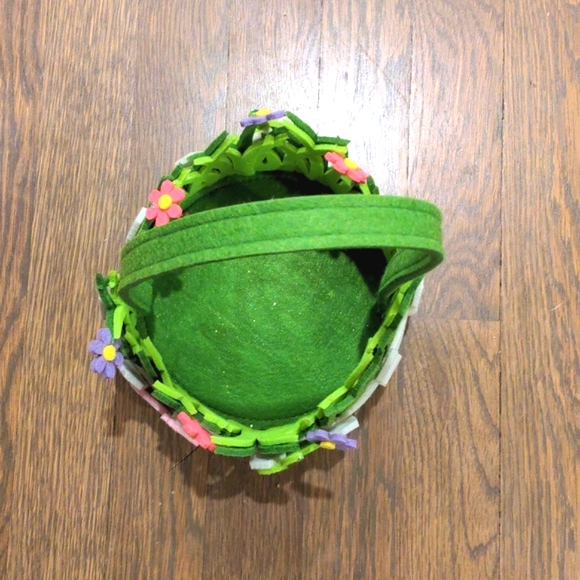 πHPπ Polka Dot Felt Spring Bunny Easter Basket - Picture 6 of 7